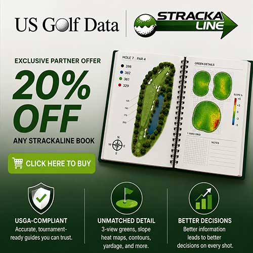 Get 20% off on Strackaline books with USGOLFDATA promo code.